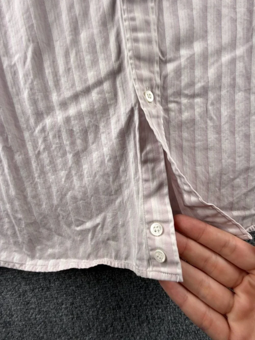 Gucci Italy Striped Pink White Long Sleeve Button Up Shirt Point Collar 15.5 Men
